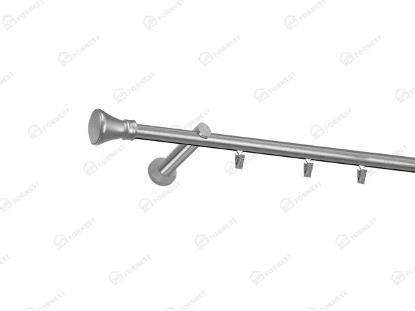 Garniža 19mm - drážková tyč - 1rad - KOLOSEO - satin