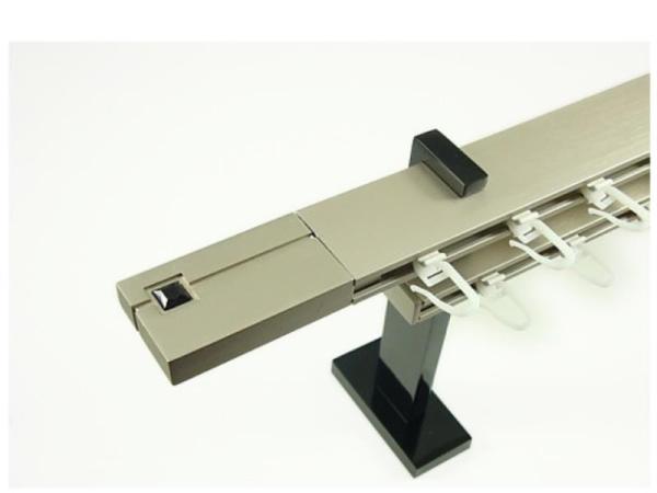 Garniže SQUARE LINE - dvojradové - KRYSTAL čierny