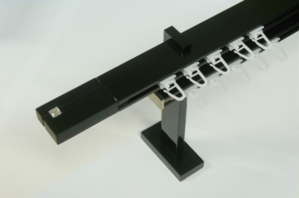 Garniže SQUARE LINE čierna - dvojradové - KRYSTAL čierna