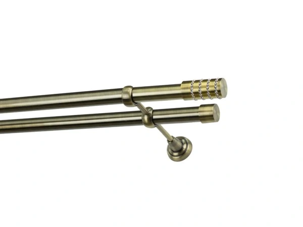 Garniže 25x25mm - dvojradové - CYLINDER CRYSTAL - antik 1