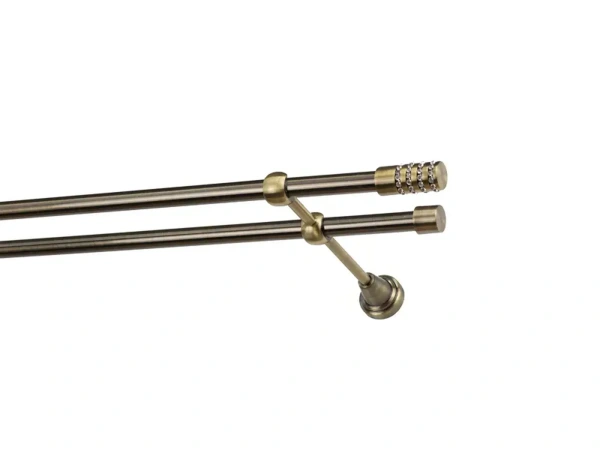 Garniže 16x16mm - dvojradové - CYLINDER CRYSTAL - antik 1