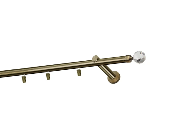 Garniža 19mm - drážková tyč - 1rad - GUĽA CRYSTAL - antik