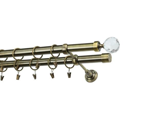 Garniže 25x25mm - dvojradové - GUĽA CRYSTAL - antik