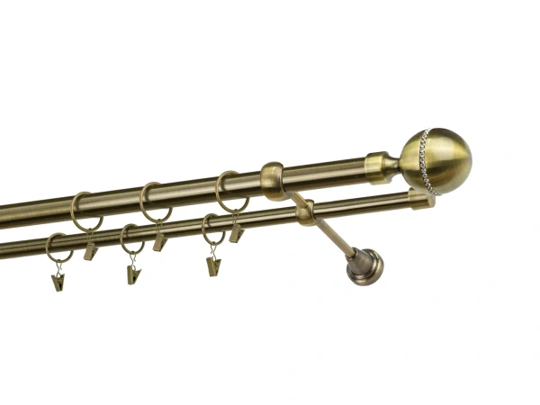 Garniže 25x16mm - dvojradové - KALISTO CRYSTAL - antik