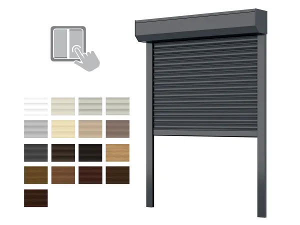 Hliníkové rolety BOX 180mm - výška do 2750 mm - MOTOR - VYPÍNAČ