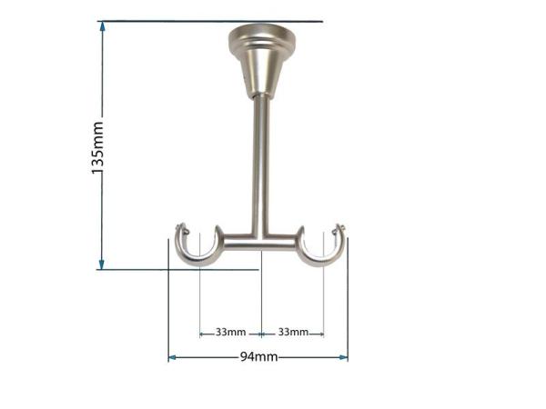 Garniže 16x16mm - dvojradové - CYLINDER CRYSTAL - satin 4
