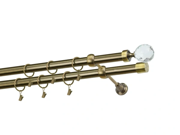 Garniže 25x25mm - dvojradové - GUĽA CRYSTAL - antik