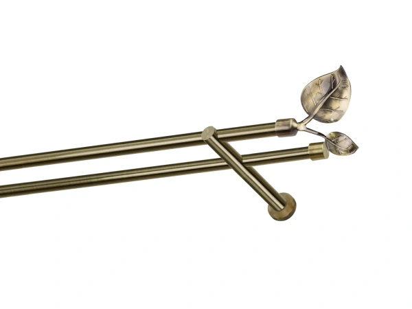 Garniže 16x16mm - dvojradové - LIST VEĽKÝ - antik 1