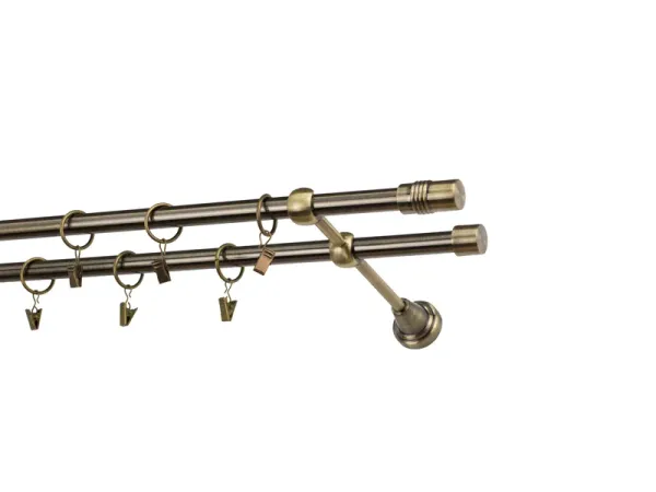 Garniže 16x16mm - dvojradové - CYLINDER - antik