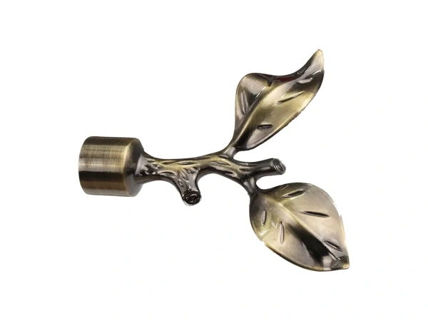 Garniža 19x19mm - drážková tyč - 2rady - LIST ROSE - antik 2