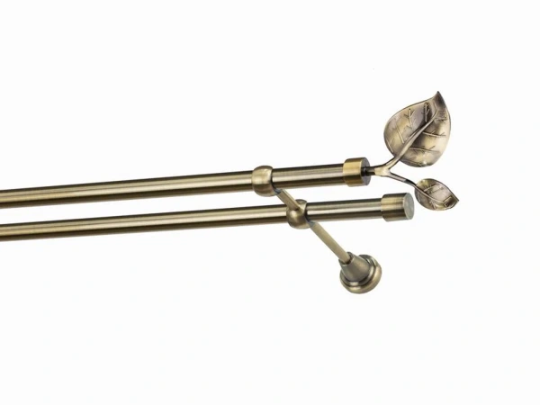 Garniže 19x19mm - dvojradové - LIST VEĽKÝ - antik 1