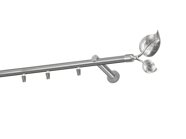 Garniža 19mm - drážková tyč - 1rad - LIST VEĽKÝ - satin