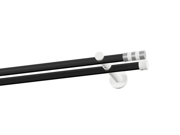 Garniža 19x19mm drážková tyč - 2rady - VALEC - čierno biela 1