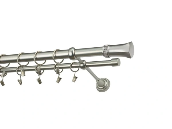 Garniže 25x16mm - dvojradové - PLUTON CRYSTAL - satin