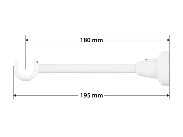 Garniža 19mm obyčajná tyč - 1rad - VALEC - čierno biela 4
