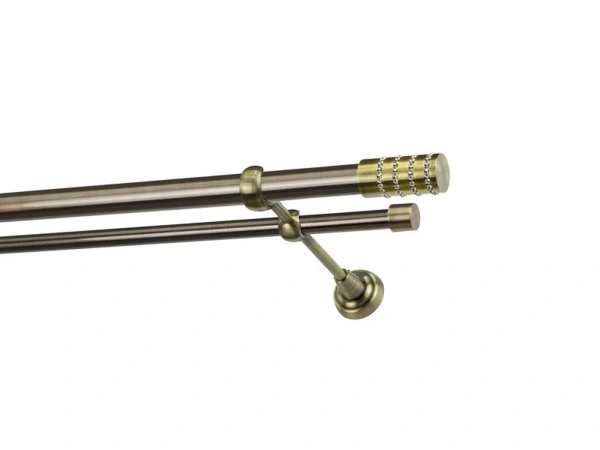 Garniže 25x16mm - dvojradové - CYLINDER CRYSTAL - antik 1