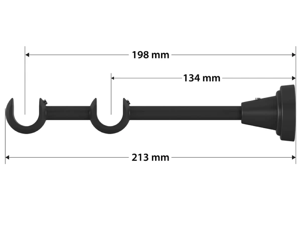 Garniža 19x19mm obyčajná tyč - 2rady - TECHNO - bielo čierna 4