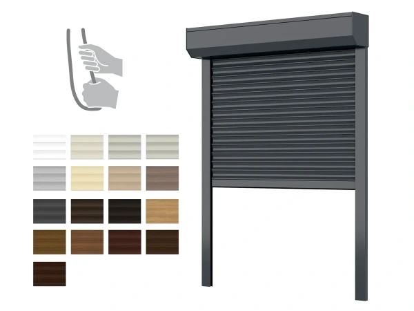 Hliníkové rolety BOX 165mm - výška do 2470mm - RUČNÉ OVLÁDANIE