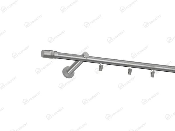 Garniža 19mm - drážková tyč - 1rad - CYLINDER - satin