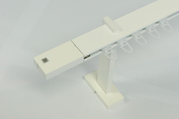 Garniže SQUARE LINE biela - jednoradové - KRYSTAL biela