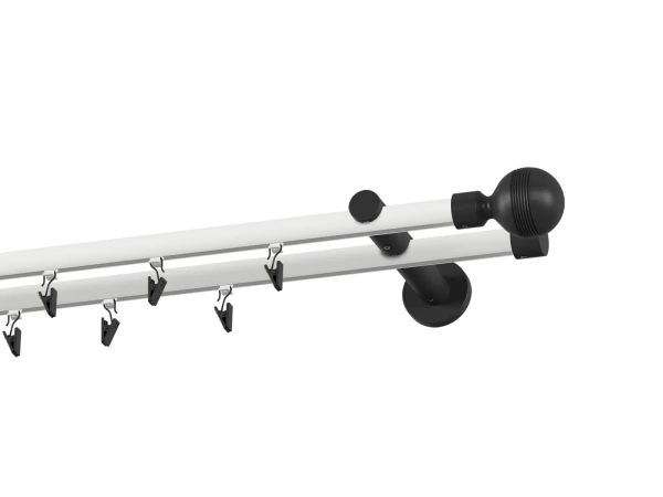 Garniža 19x19mm drážková tyč - 2rady - GABI - bielo čierna 2