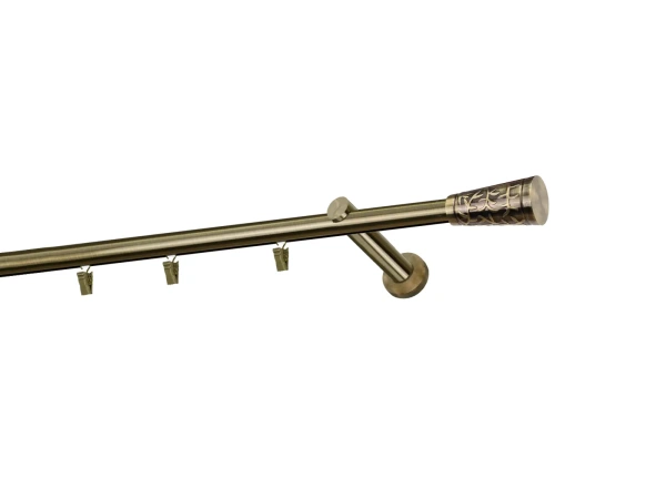 Garniža 19mm - drážková tyč - 1rad - SEVILLA - antik