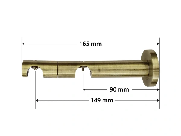 Garniža 19x19mm - drážková tyč - 2rady - CAPRI - antik 3