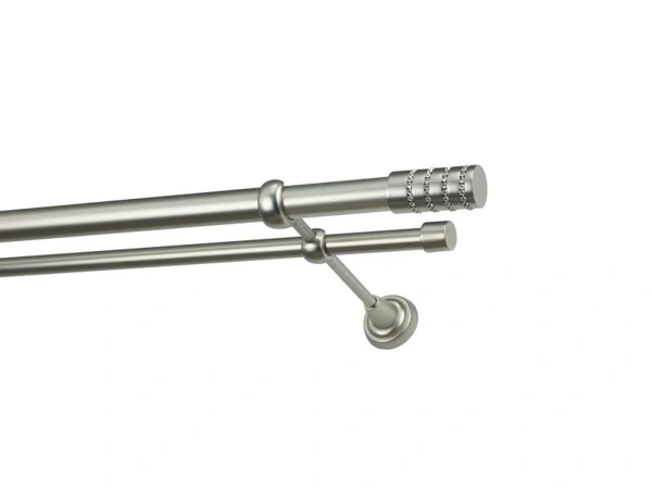 Garniže 25x16mm - dvojradové - CYLINDER CRYSTAL - satin 1