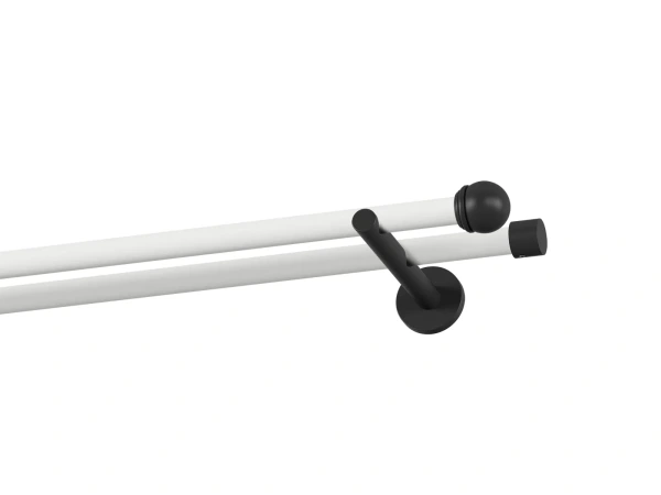 Garniža 19x19mm obyčajná tyč - 2rady - TODI MAX - bielo čierna 1