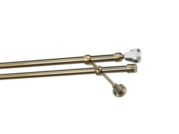 Garniže 19x19mm - dvojradové - CRYSTAL CONE - antik 1