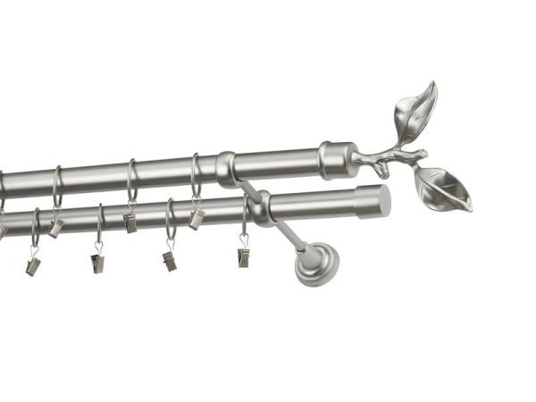 Garniže 25x25mm - dvojradové - LIST ROSE - satin