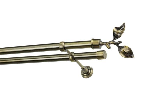 Garniže 25x25mm - dvojradové - LIST ROSE - antik 1