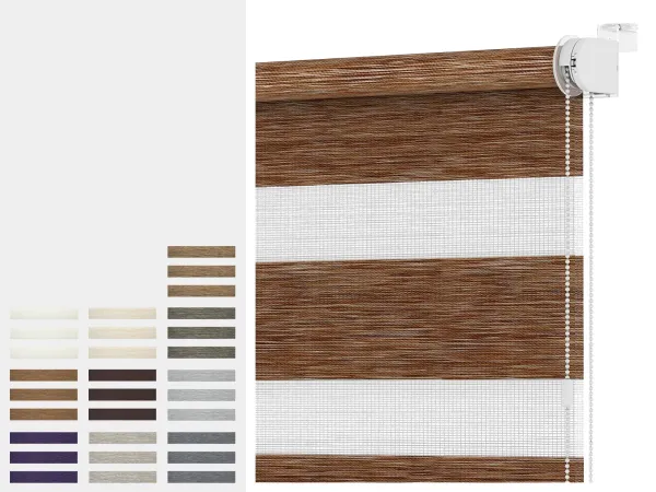 Roleta MINI - deň a noc - látka MAURÍCIUS