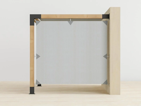 Pergola VEGAS - o stenu - 2 sekčná 2