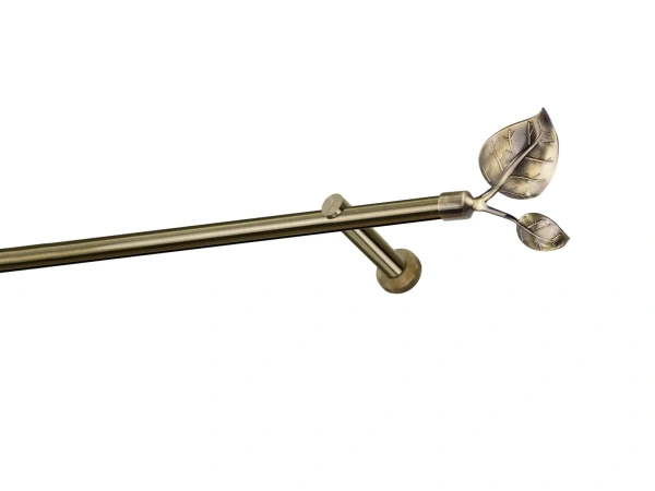 Garniža 19mm - drážková tyč - 1rad - LIST VEĽKÝ - antik 1