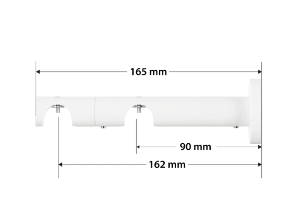 Garniža 19x19mm drážková tyč - 2rady - CYLINDER CRYSTAL - čierno biela 4