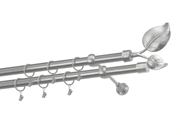 Garniže 25x25mm - dvojradové - LIST VEĽKÝ satin