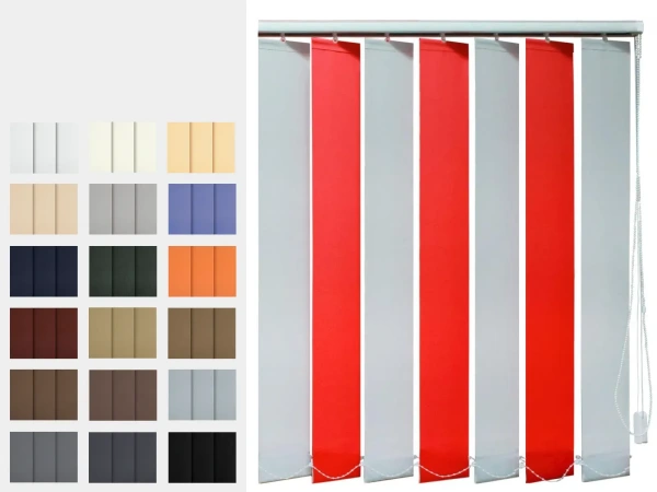 Dvojfarebné vertikálne žalúzie - látka KENIA