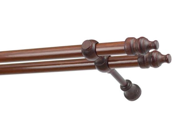 Garniže drevená 28x28mm dvojradové - ORECH 1