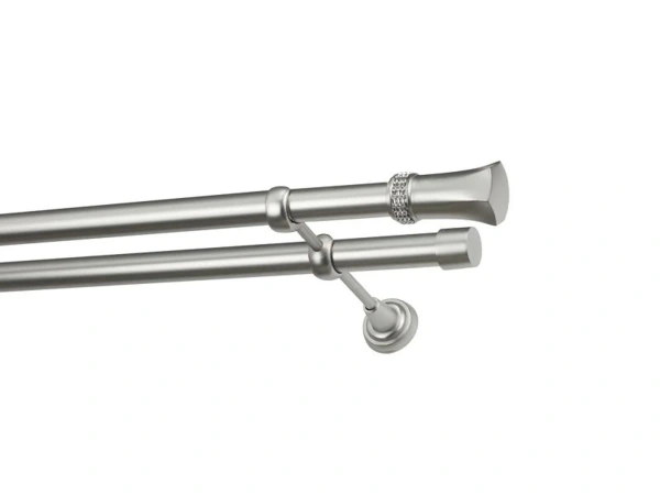 Garniže 25x25mm - dvojradové - PLUTON CRYSTAL - satin 1