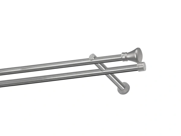 Garniža 19x19mm - drážková tyč - 2rady - KOLOSEO - satin 1