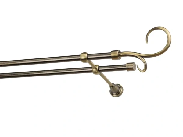 Garniže 16x16mm - dvojradové - HÁK DVOJITÝ - antik 1