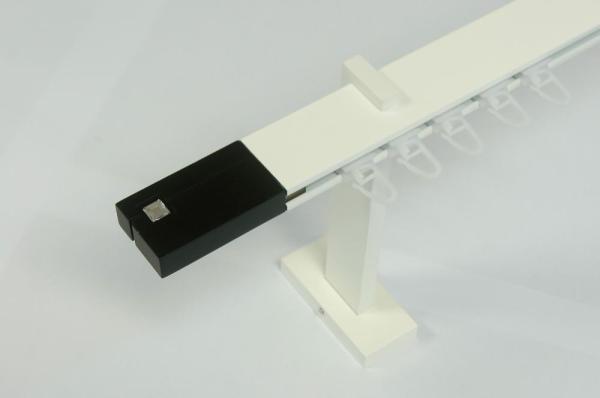 Garniže SQUARE LINE biela - dvojradové - KRYSTAL čierna