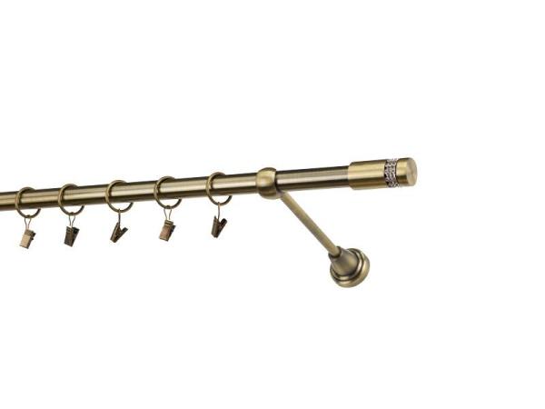 Garniže 19mm - jednoradové - CYLINDER CRYSTAL - antik