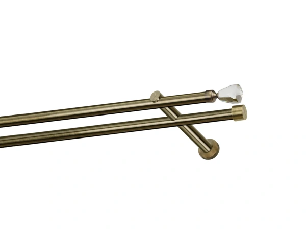 Garniža 19x19mm - drážková tyč - 2rady - CRYSTAL CONE - antik 1