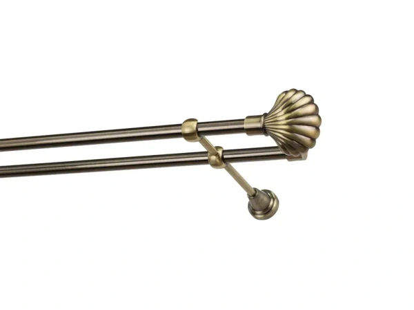 Garniže 16x16mm - dvojradové - MUŠLA - antik 1