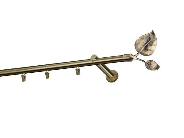 Garniža 19mm - drážková tyč - 1rad - LIST VEĽKÝ - antik