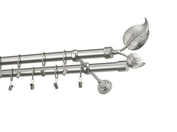 Garniže 25x25mm - dvojradové - LIST VEĽKÝ satin