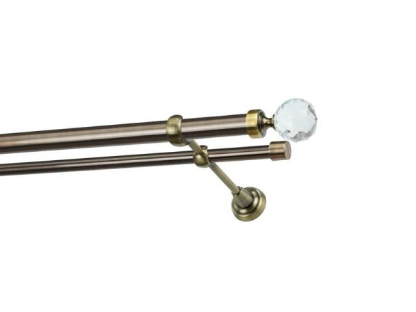 Garniže 25x16mm - dvojradové - GUĽA CRYSTAL - antik 1