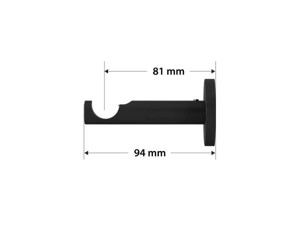 Garniža 19mm obyčajná tyč - 1rad - PULLO - čierna 3